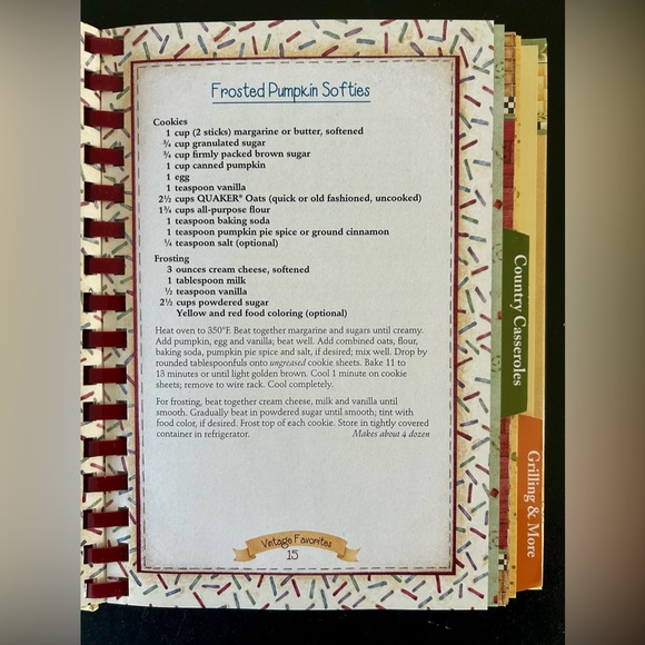 Debbie Mumm 3 In 1 Cookbook Spiral Bound Cookies Casseroles Grilling HC 2006 - Picture 4 of 9